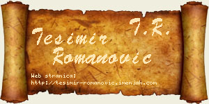 Tešimir Romanović vizit kartica